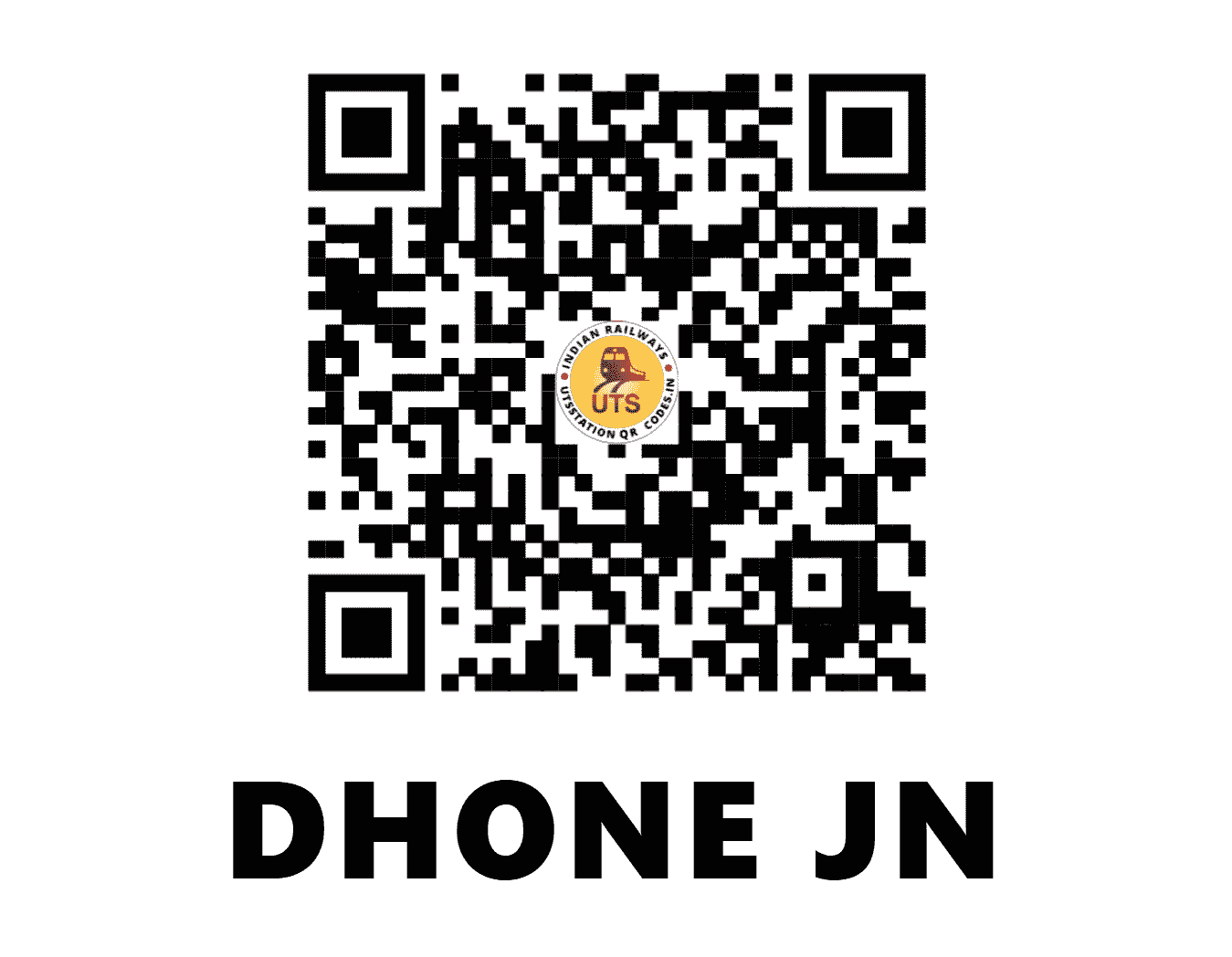 UTS QR Code for DHONE JN - DHNE - SC (ANDHRA PRADESH)